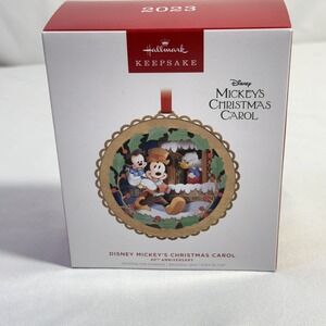 NIB Hallmark 2023 Mickey's Christmas Carol Disney 40th Anniversary‎ Ornament